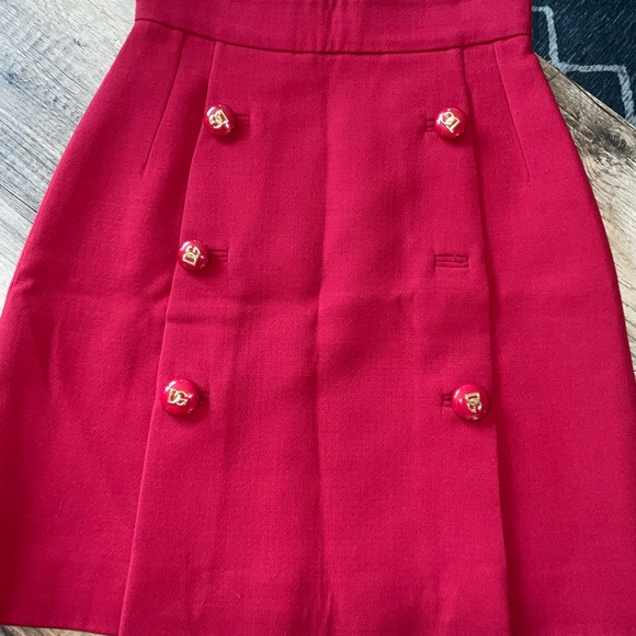 Dolce & Gabbana Red Mini A-Line Cocktail Skirt - Picture 9 of 12